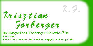 krisztian forberger business card